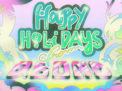 Happy Holidays 4 composition lettering