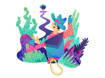 Stylo II character character design color gradients illustration shapes