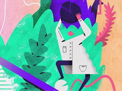 web character 3 bright colors character design illustration web