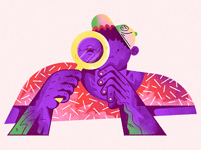 inspection abstract bright colors character character design color composition design dribbble experimentation faces illustration shapes web