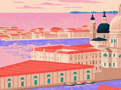 Venice city color design illustration landscape landscape architecture venice web