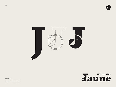 Seafood Restaurant - Jaune branding design icon identity illustration logo mark typography vector