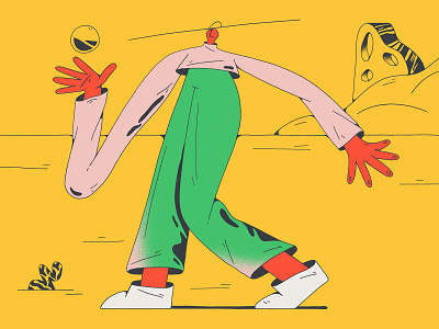 Caminante abstract character character design color composition design dribbble experimentation illustration shapes