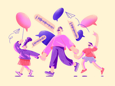 Characters for Smoothflow I bright colors character character design color composition design dribbble faces illustration shapes web