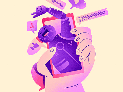 Illustration for Smoothflow II bright colors character character design color composition design dribbble gradients illustration shapes web