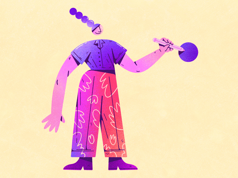 Illustration for Foam III character character design color design dribbble illustration shapes