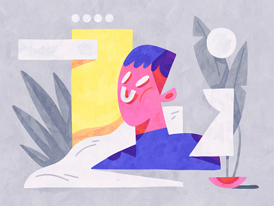 Figurative shapes abstract bright colors color composition design dribbble experimentation flat illustration shapes