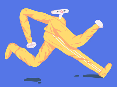 jogging character character design color design dribbble experimentation illustration shapes