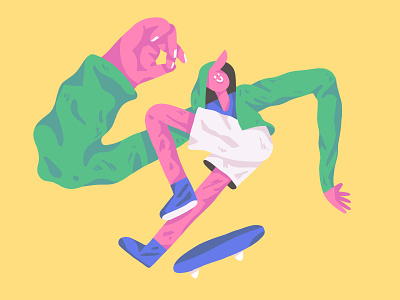 skater character character design color design dribbble illustration shapes