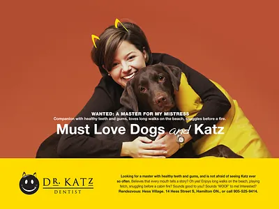 DR. KATZ Dental: No More Scaredy Katz billboards branding bus stop signage copywriting design graphic design illustration logo outdoor signage posters thepoddotme typography