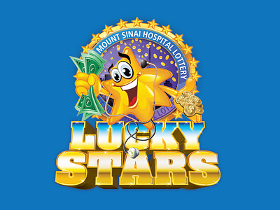 Mount Sinai Hospital Lucky Stars Lottery Campaign: Logo branding design graphic design illustration logo thepoddotme typography