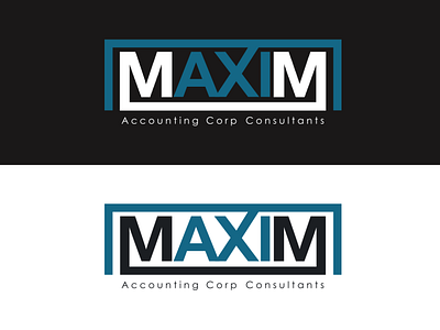 Logo Design: MAXIM - Chartered Accountants branding design graphic design logo thepoddotme typography vector