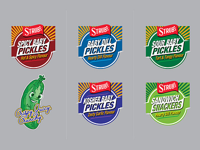 Package Design Illustration: Strub's Pickles branding design graphic design illustration thepoddotme typography vector