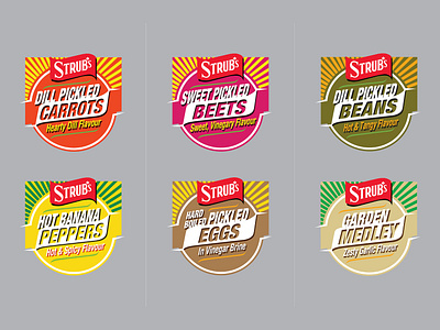 Package Design Illustration: Strub's Pickles branding design graphic design illustration thepoddotme typography vector