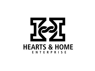 HEARTS & HOME Enterprise: Logo Design branding design graphic design logo thepoddotme typography vector