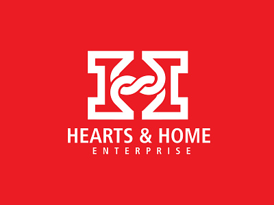 HEARTS & HOME Enterprise: Logo Design branding design graphic design logo thepoddotme typography vector