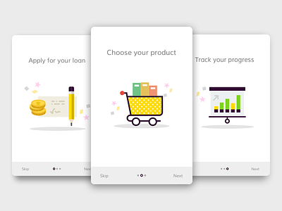 Banking Onboarding banking clean design ecommerce flat layout onboarding typography ui