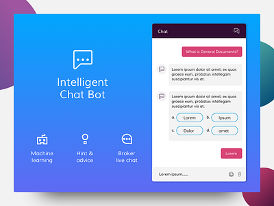 Chat Bot banking broker chatbot dailyui marketing mortgage simple ui