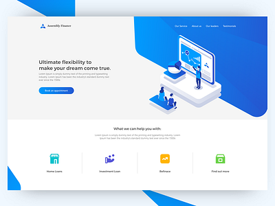 Finace landing page
