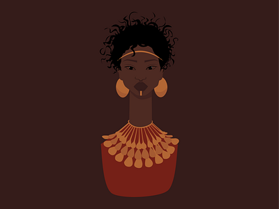 African character adobe illustrator africa african vibes africancharacter africangirl afro character characterdesign curlyhair design girl illustration illustrations jewelry queen women