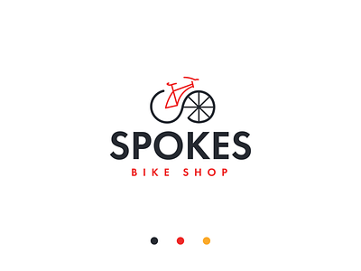 Spokes bicycle bike bike shop branding design illustration logo vector