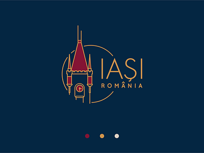 Iasi Romania branding cultural palace design iasi illustration logo palace romania travel vector