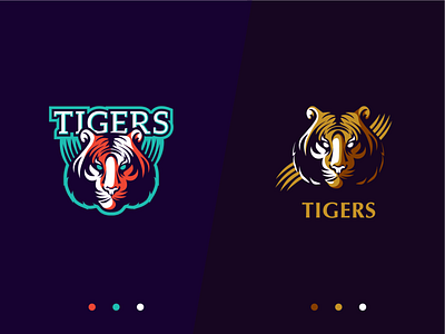Tigers branding design illustration logo sports sports team tiger tigers vector