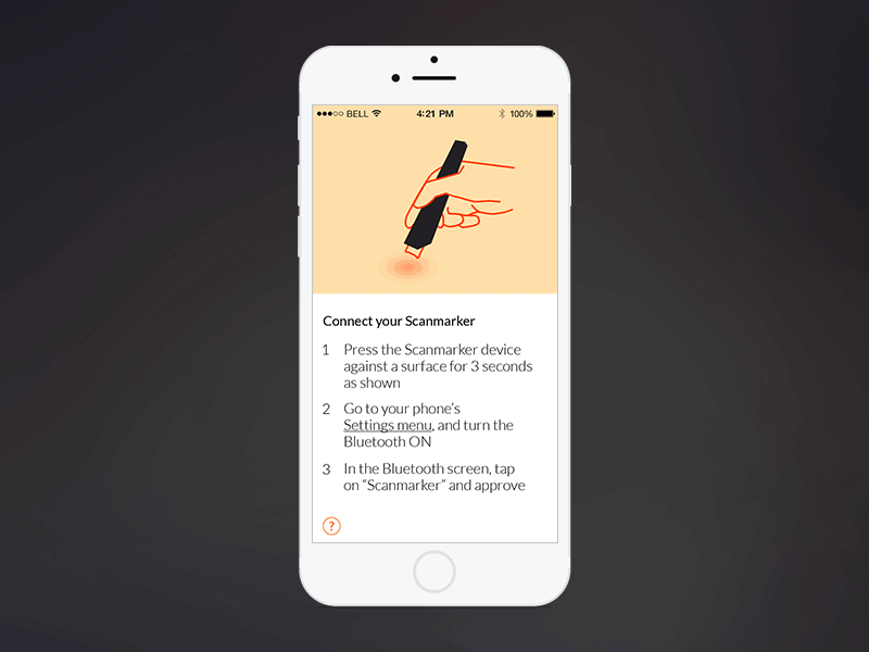 Scanmarker iOS app design