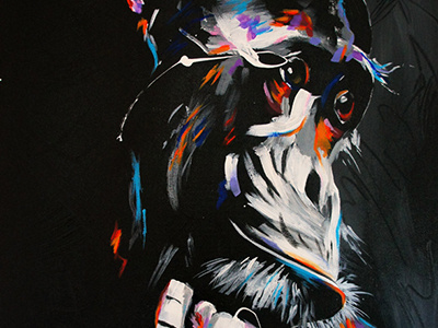 Chimp acrylic animal chimp painting