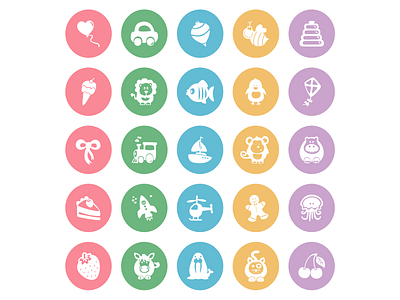 Baby Icons Freebie - Part 3/4 baby color design flat freebie icon illustration pregnant simple