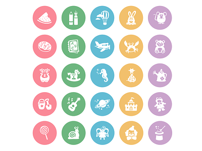 Baby Icons Freebie - Part 4 - Final baby child color design flat freebie icon illustration simple