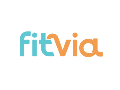Fitvia fit logo social vector