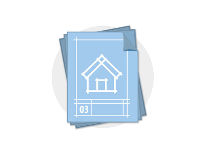 Property Development Icon blue print icon illustration property