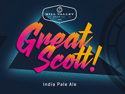 Great Scott IPA back to the future beer branding label logo