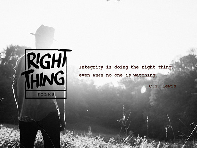 Right Thing Films Branding