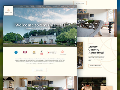Hotel Website Redesign & Brand Update brand branding design hotel luxury minimal minimal web wales web web design website website design