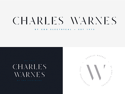 Charles Warnes Branding brand branding colour palette logo luxury stencil