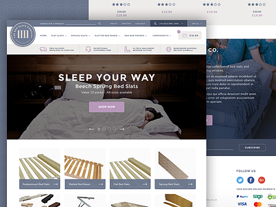 Bed Slats Co Website ecommerce website