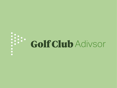 Golf Logo 18 holes branding flag golf green logo