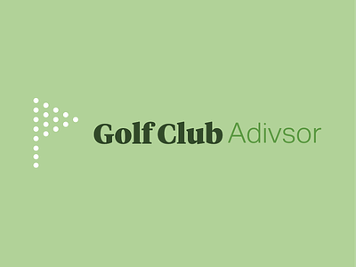 Golf Logo 18 holes branding flag golf green logo