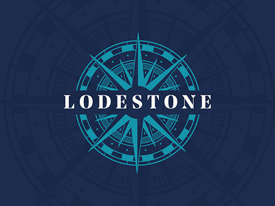Lodestone Logo blue brand compass logo property