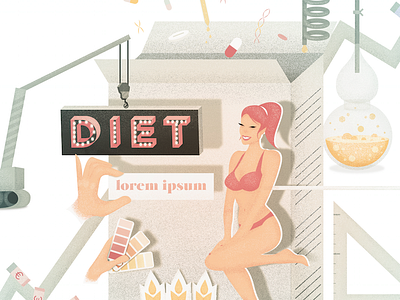 Nutrition Design vs. Designed nutrition article editorial health illustration magazine opinion sport