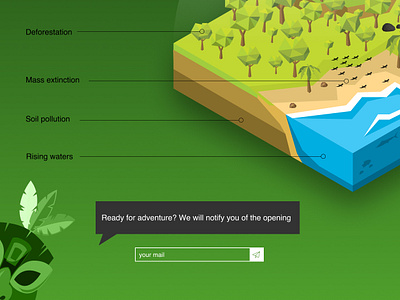 Landing page : Serious Game Design biodiversity ecology green landingpage learning platform