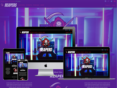 Custom Gaming Team Website Concept web design