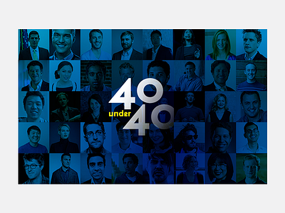 40 under 40 advertising banner blue content design gradient photography promo typography ui web