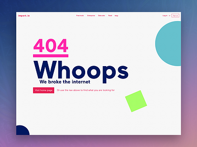 Our 404 page