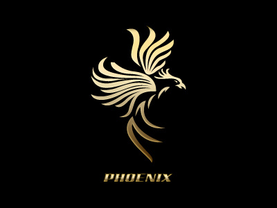 Fiery Modern Phoenix Logo animals bird buy fiery fire gold logo phoenix sale