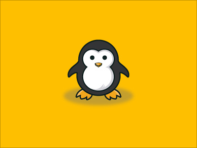 Creative and Cute Penguin Logo creative cute freeze fun ice linux logo penguin sale snow