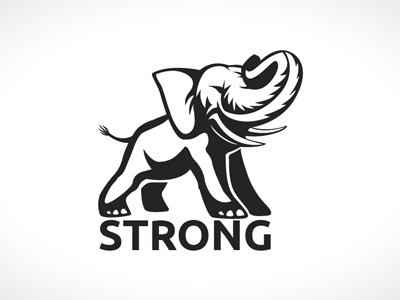 Strong & Modern Elephant Logo