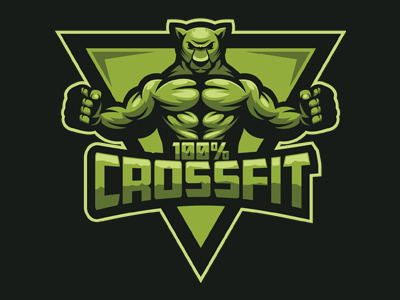 Superior CrossFit Fitness Panther Mascot Logo For Sale